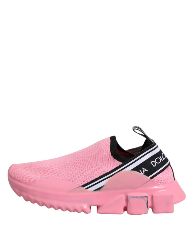 Dolce & Gabbana Pink Sorrento Low Top Women Sneakers Shoes - Beyzy Store - Dolce & Gabbana