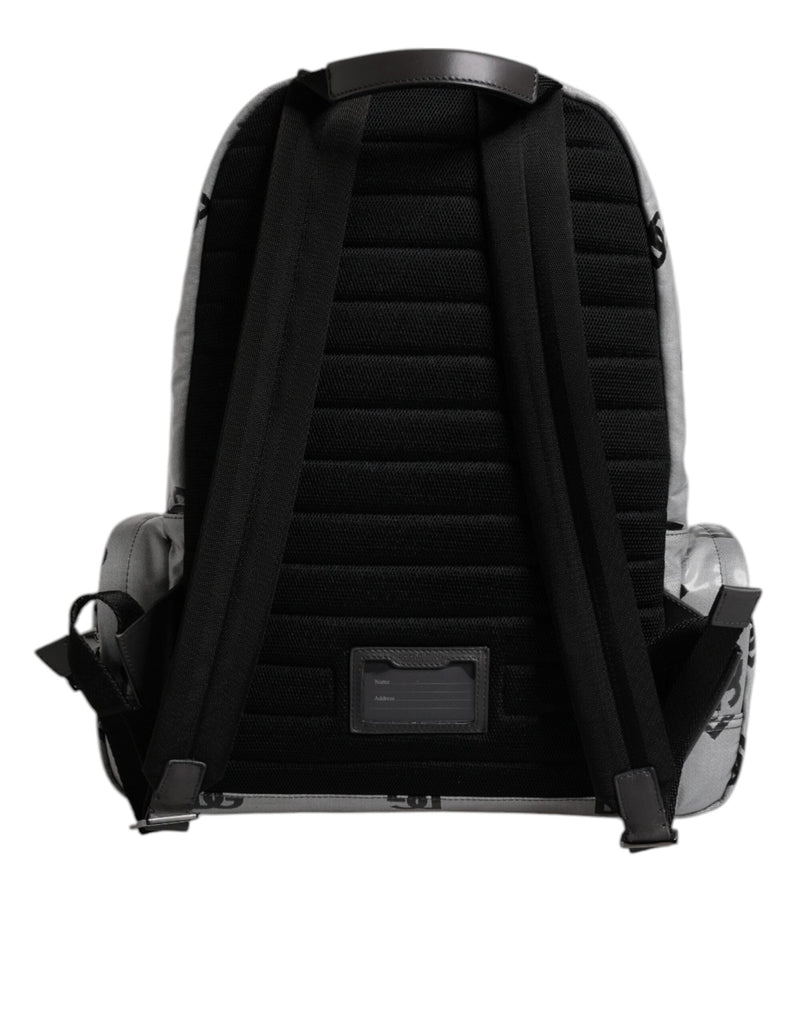 Dolce & Gabbana Polyester Gray Black DG Logo Plaque Backpack Bag - Beyzy Store - Dolce & Gabbana