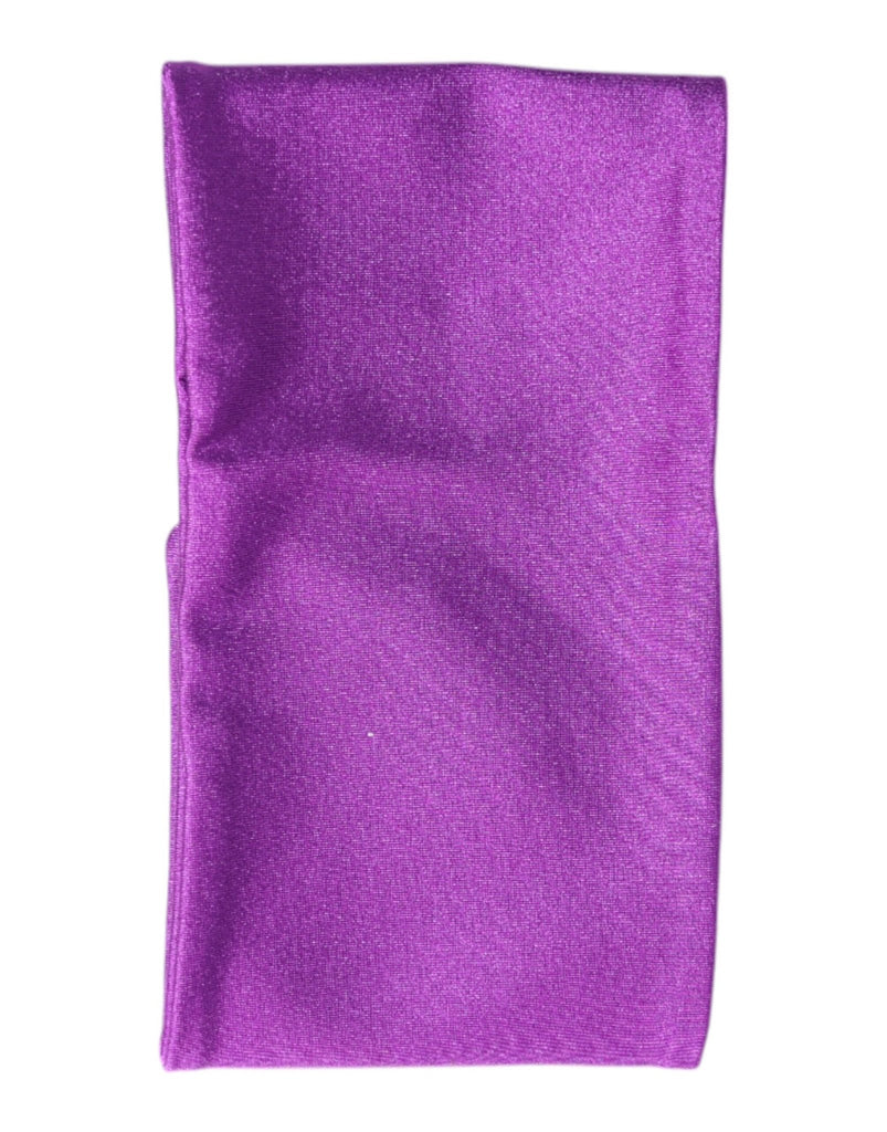 Dolce & Gabbana Purple Nylon Stretch Women Neck Warmer Scarf - Beyzy Store - Dolce & Gabbana