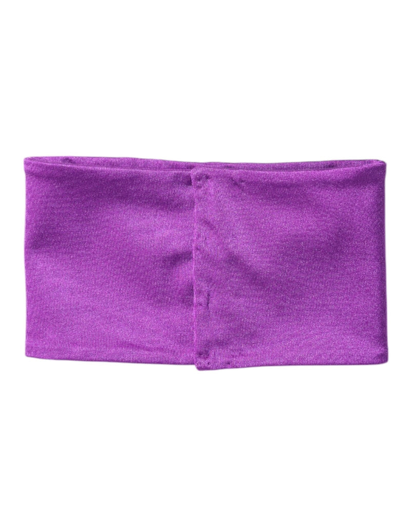 Dolce & Gabbana Purple Nylon Stretch Women Neck Warmer Scarf - Beyzy Store - Dolce & Gabbana