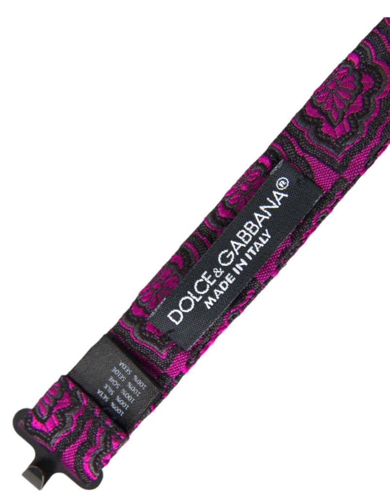 Dolce & Gabbana Purple Ribbon Silk Adjustable Neck Men Bow Tie - Beyzy Store - Dolce & Gabbana