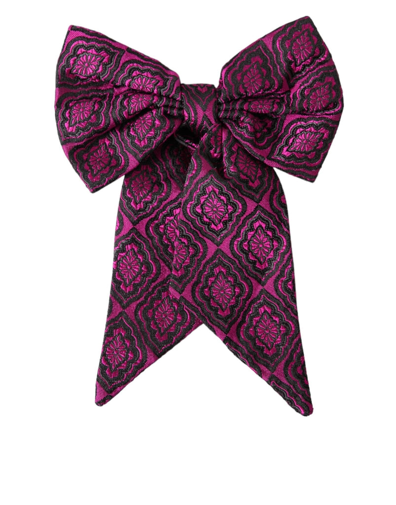 Dolce & Gabbana Purple Ribbon Silk Adjustable Neck Men Bow Tie - Beyzy Store - Dolce & Gabbana