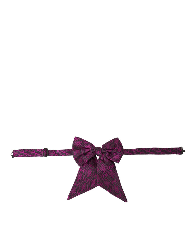 Dolce & Gabbana Purple Ribbon Silk Adjustable Neck Men Bow Tie - Beyzy Store - Dolce & Gabbana