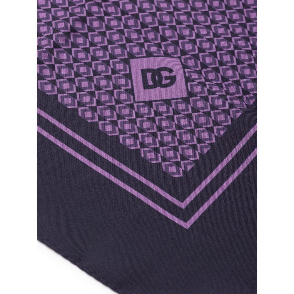 Dolce & Gabbana Purple Silk Handkerchief - Beyzy Store - Dolce & Gabbana