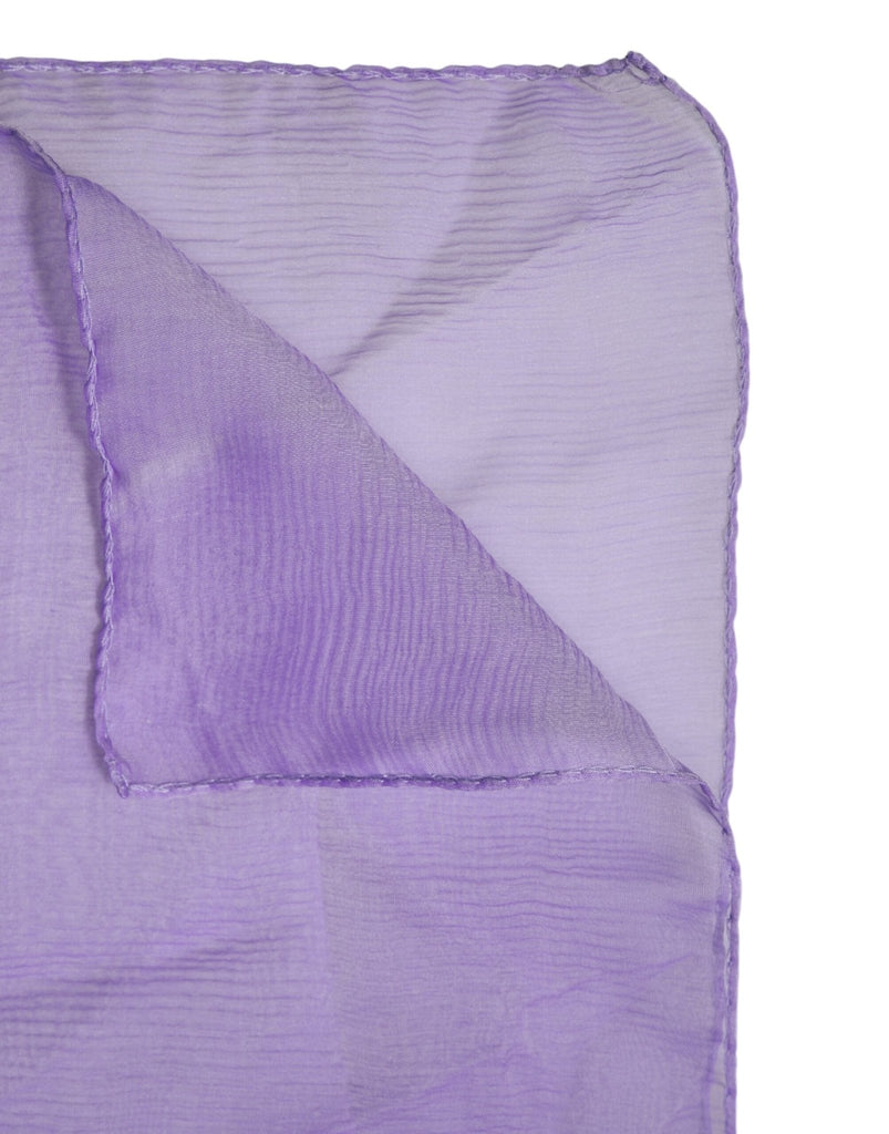 Dolce & Gabbana Purple Silk Rectangle Wrap Shawl Scarf - Beyzy Store - Dolce & Gabbana