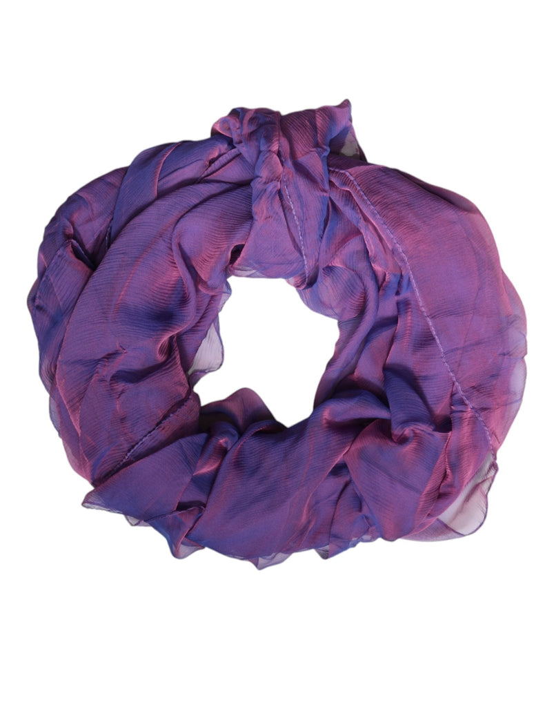 Dolce & Gabbana Purple Silk Rectangle Wrap Shawl Scarf - Beyzy Store - Dolce & Gabbana