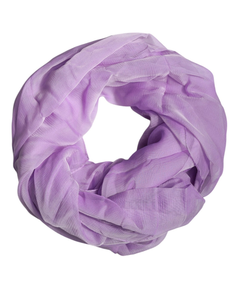 Dolce & Gabbana Purple Silk Rectangle Wrap Shawl Scarf - Beyzy Store - Dolce & Gabbana