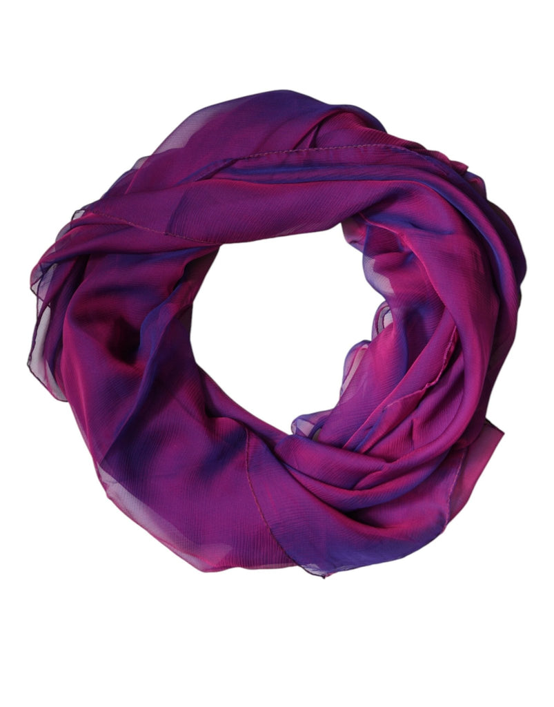 Dolce & Gabbana Purple Silk Rectangle Wrap Shawl Scarf - Beyzy Store - Dolce & Gabbana