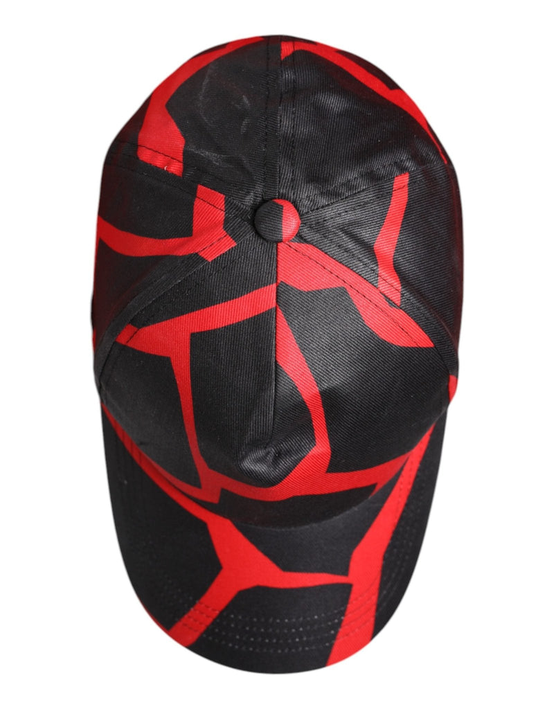 Dolce & Gabbana Red Black Lace Tulle Cotton Baseball Cap - Beyzy Store - Dolce & Gabbana