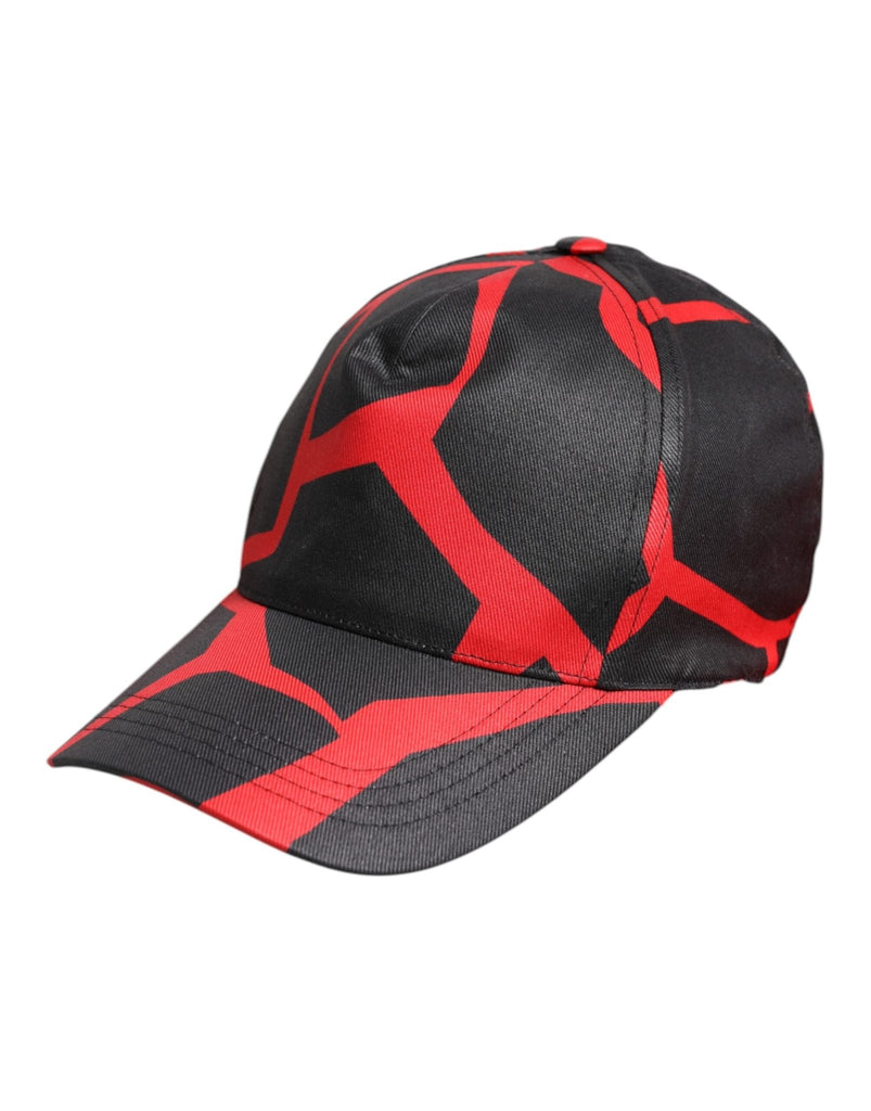 Dolce & Gabbana Red Black Lace Tulle Cotton Baseball Cap - Beyzy Store - Dolce & Gabbana