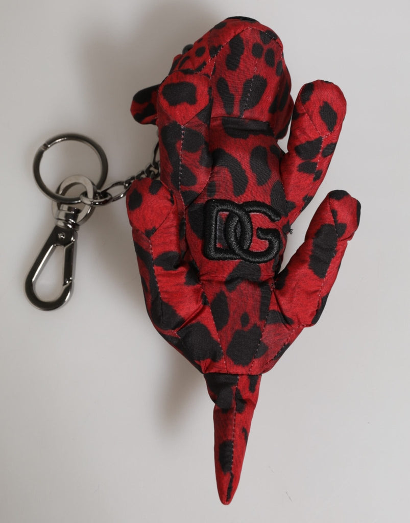 Dolce & Gabbana Red Black Polyester Animal Silhouette Keychain Keyring - Beyzy Store - Dolce & Gabbana