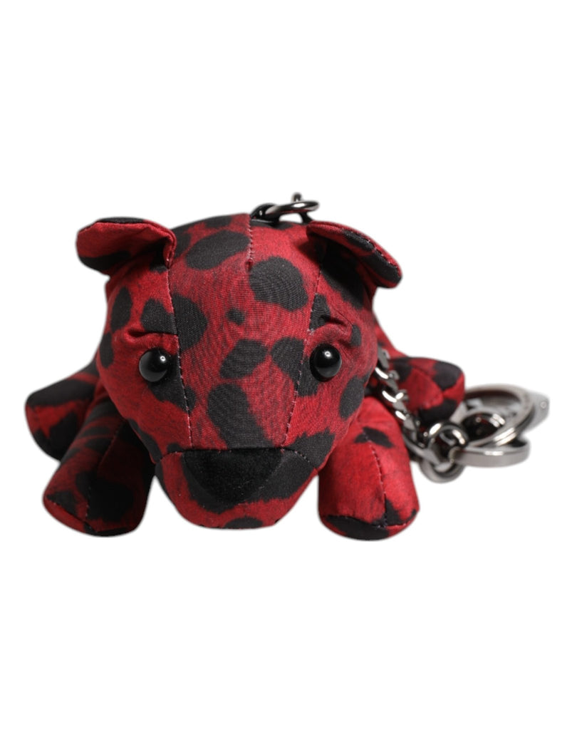 Dolce & Gabbana Red Black Polyester Animal Silhouette Keychain Keyring - Beyzy Store - Dolce & Gabbana
