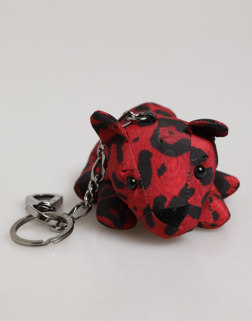 Dolce & Gabbana Red Black Polyester Animal Silhouette Keychain Keyring - Beyzy Store - Dolce & Gabbana