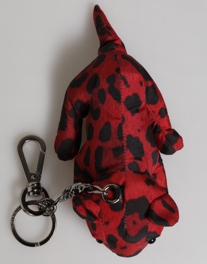 Dolce & Gabbana Red Black Polyester Animal Silhouette Keychain Keyring - Beyzy Store - Dolce & Gabbana