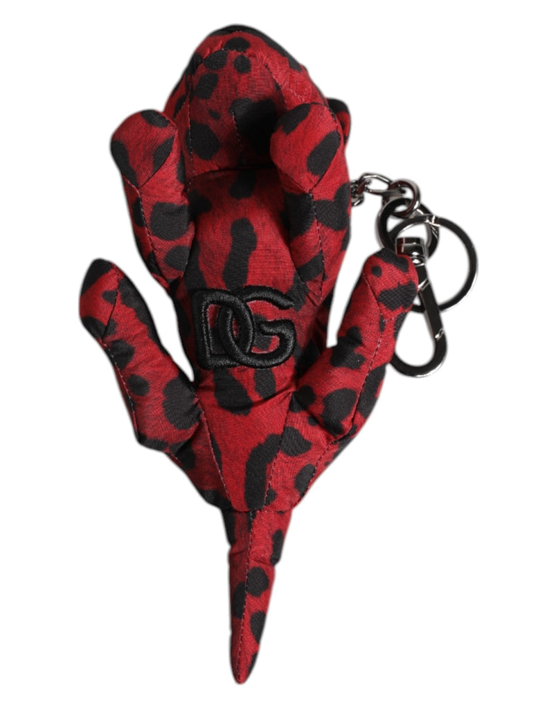 Dolce & Gabbana Red Black Polyester Animal Silhouette Keychain Keyring - Beyzy Store - Dolce & Gabbana