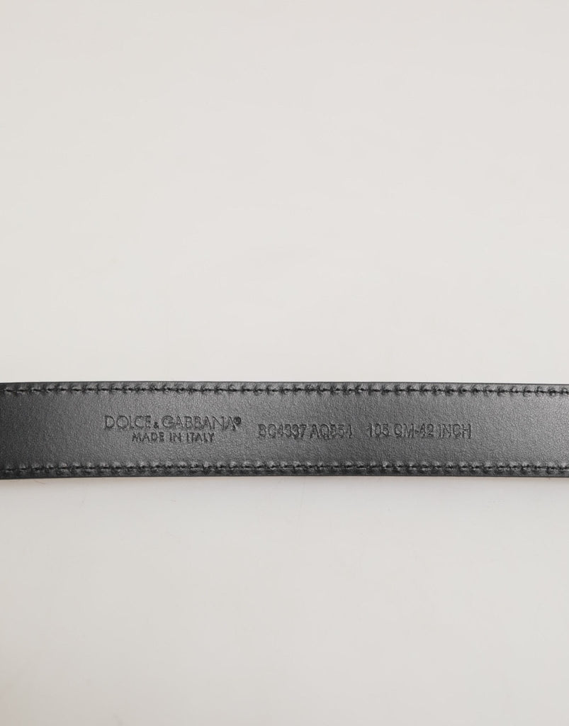 Dolce & Gabbana Red Black Pony Leather Metal Buckle Men Belt - Beyzy Store - Dolce & Gabbana