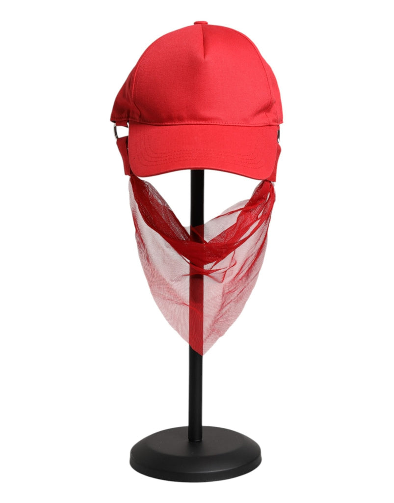 Dolce & Gabbana Red Cotton 6 Panels Women Baseball Cap - Beyzy Store - Dolce & Gabbana