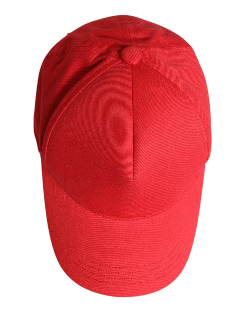 Dolce & Gabbana Red Cotton 6 Panels Women Baseball Cap - Beyzy Store - Dolce & Gabbana