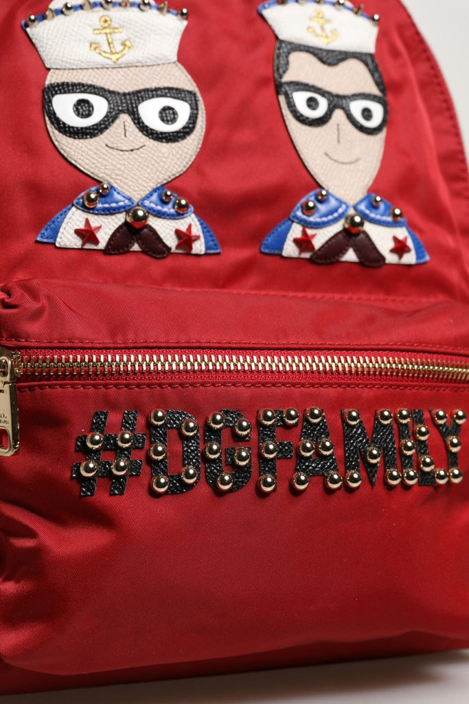 Dolce & Gabbana Red #DGFAMILY VULCANO Embellishment Backpack Bag - Beyzy Store - Dolce & Gabbana