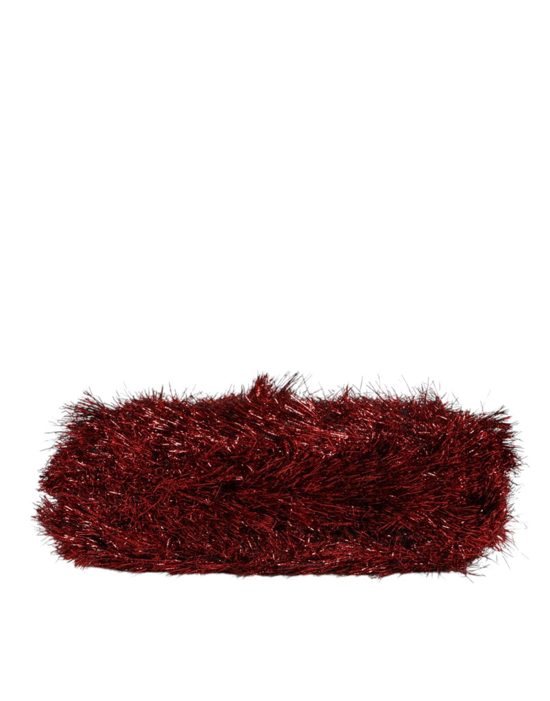 Dolce & Gabbana Red Gold Chain VANDA Tinsel Crystals Evening Clutch Bag - Beyzy Store - Dolce & Gabbana