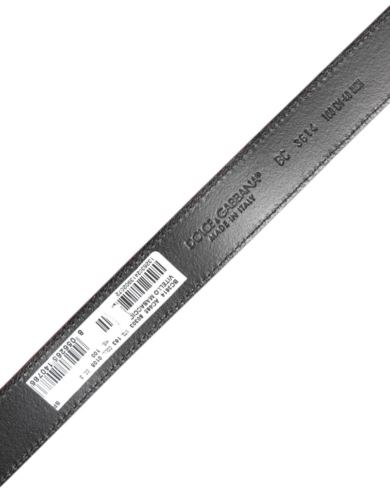 Dolce & Gabbana Red Leather Silver Tone Metal Buckle Belt - Beyzy Store - Dolce & Gabbana