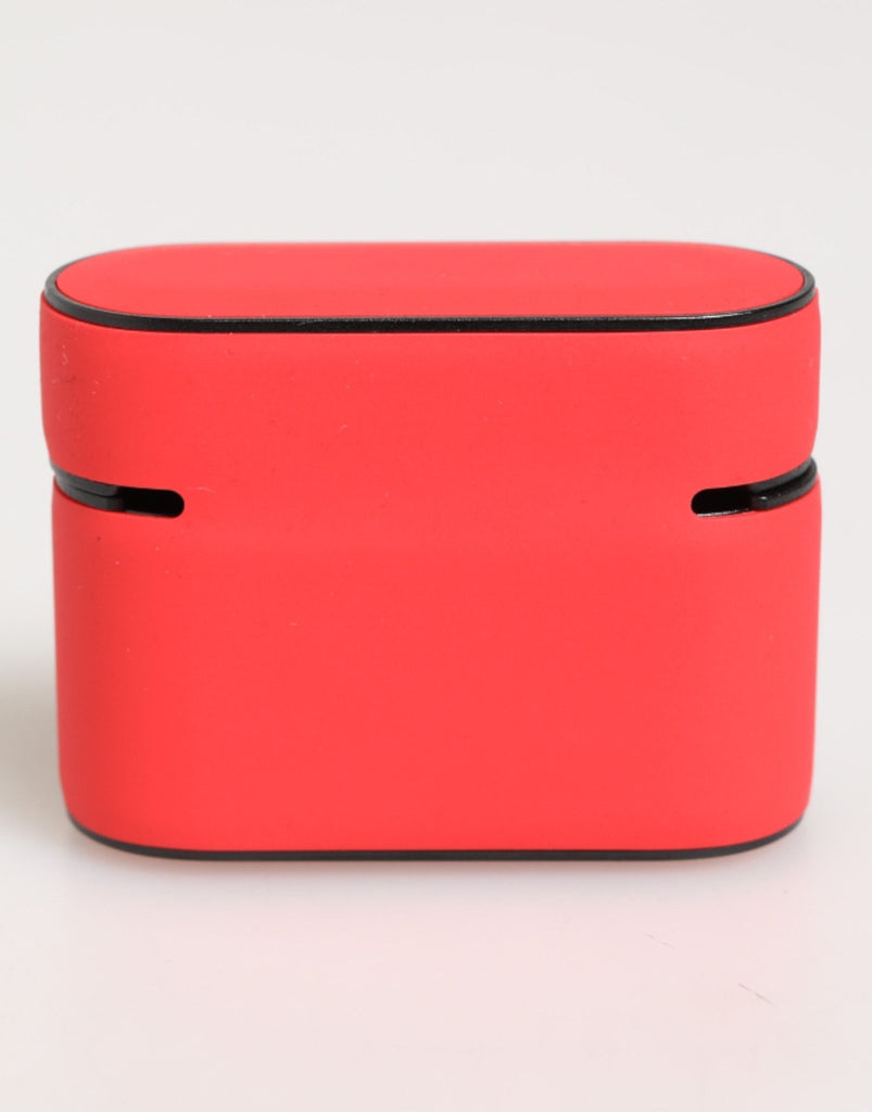 Dolce & Gabbana Red PVC DG Logo Embossed Men Flip Holder Airpods Case - Beyzy Store - Dolce & Gabbana
