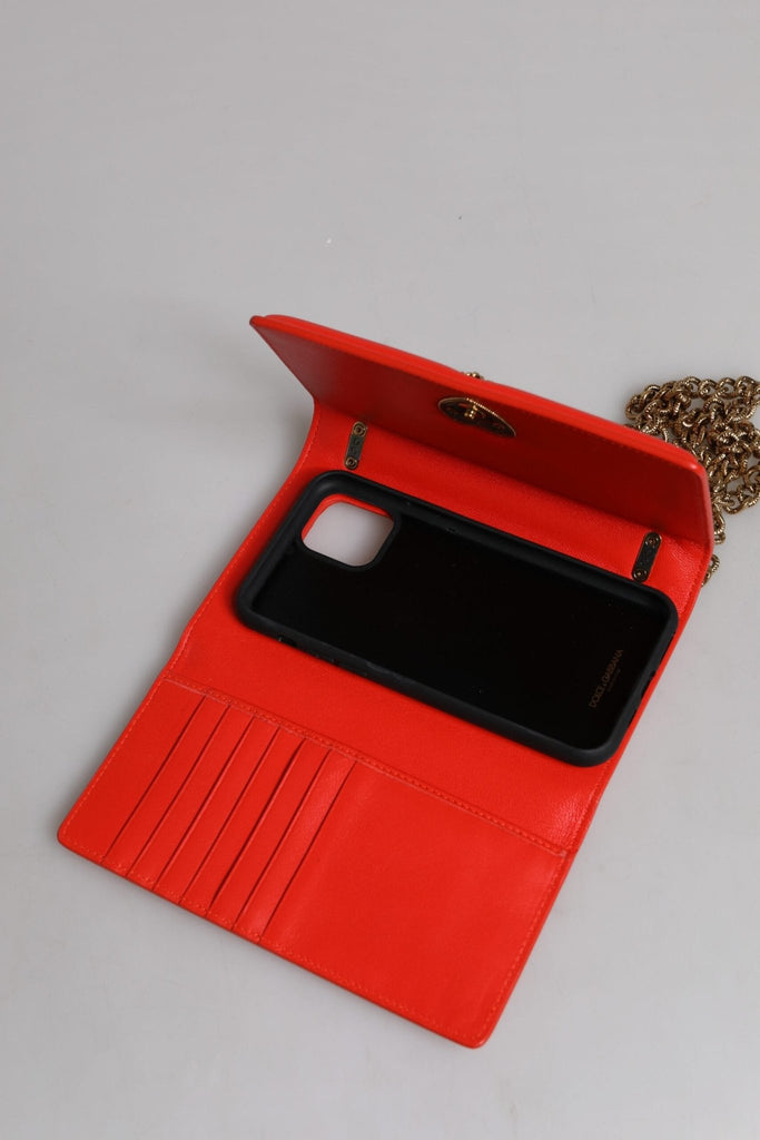 Dolce & Gabbana Red Quilted Devotion Crossbody Chain Phone Cover Bag - Beyzy Store - Dolce & Gabbana