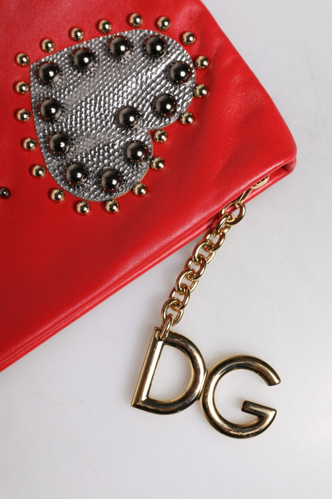 Dolce & Gabbana Red Revolutions Embellished Leather Clutch Bag - Beyzy Store - Dolce & Gabbana