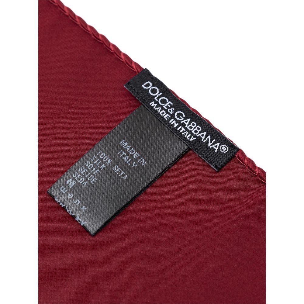 Dolce & Gabbana Red Silk Pocket Square - Beyzy Store - Dolce & Gabbana