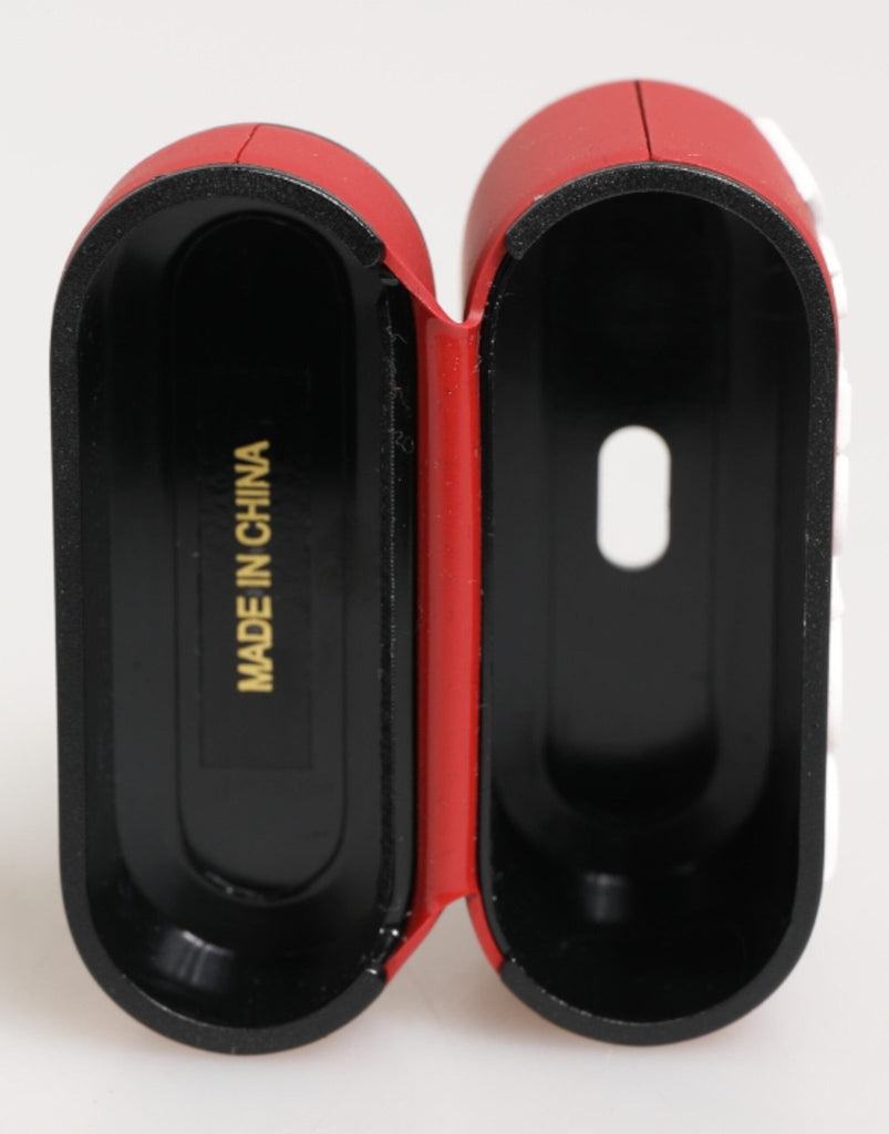 Dolce & Gabbana Red White Silicone Embossed Logo Accessory Airpods Case - Beyzy Store - Dolce & Gabbana