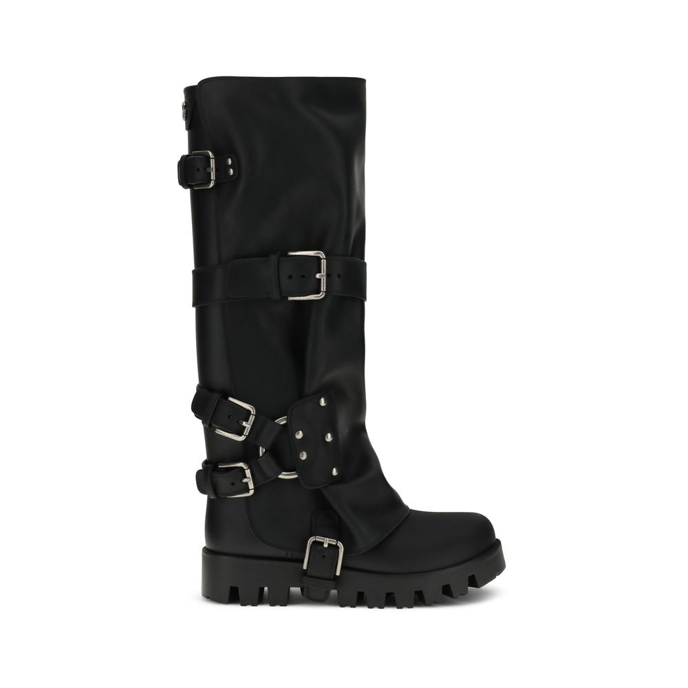 Dolce & Gabbana Rubber and leather high Boots - Beyzy Store - Dolce & Gabbana