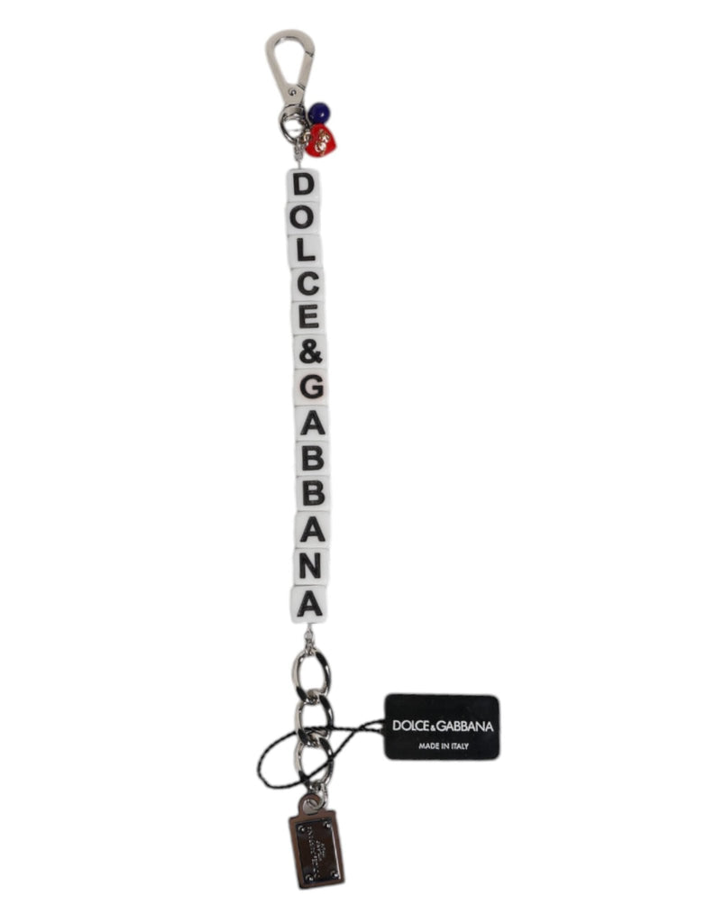 Dolce & Gabbana Silver Brass Chain Dice Logo Embellished Charm Bracelet - Beyzy Store - Dolce & Gabbana