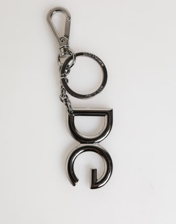 Dolce & Gabbana Silver Brass DG Logo Metal Keychain Holder Men Keyring - Beyzy Store - Dolce & Gabbana