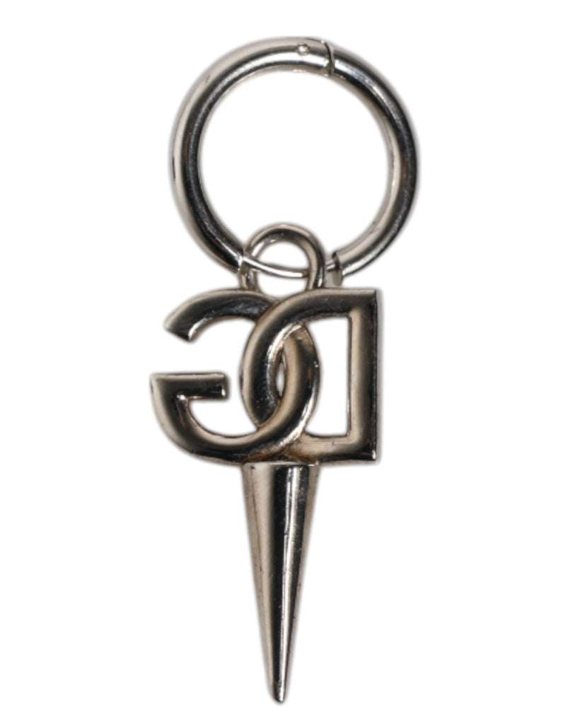 Dolce & Gabbana Silver Brass DG Logo Metal Ring Holder Keychain Keyring - Beyzy Store - Dolce & Gabbana