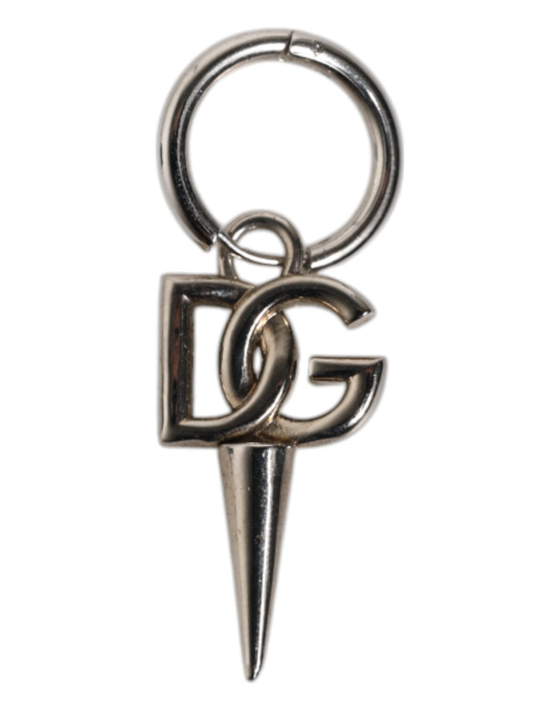 Dolce & Gabbana Silver Brass DG Logo Metal Ring Holder Keychain Keyring - Beyzy Store - Dolce & Gabbana
