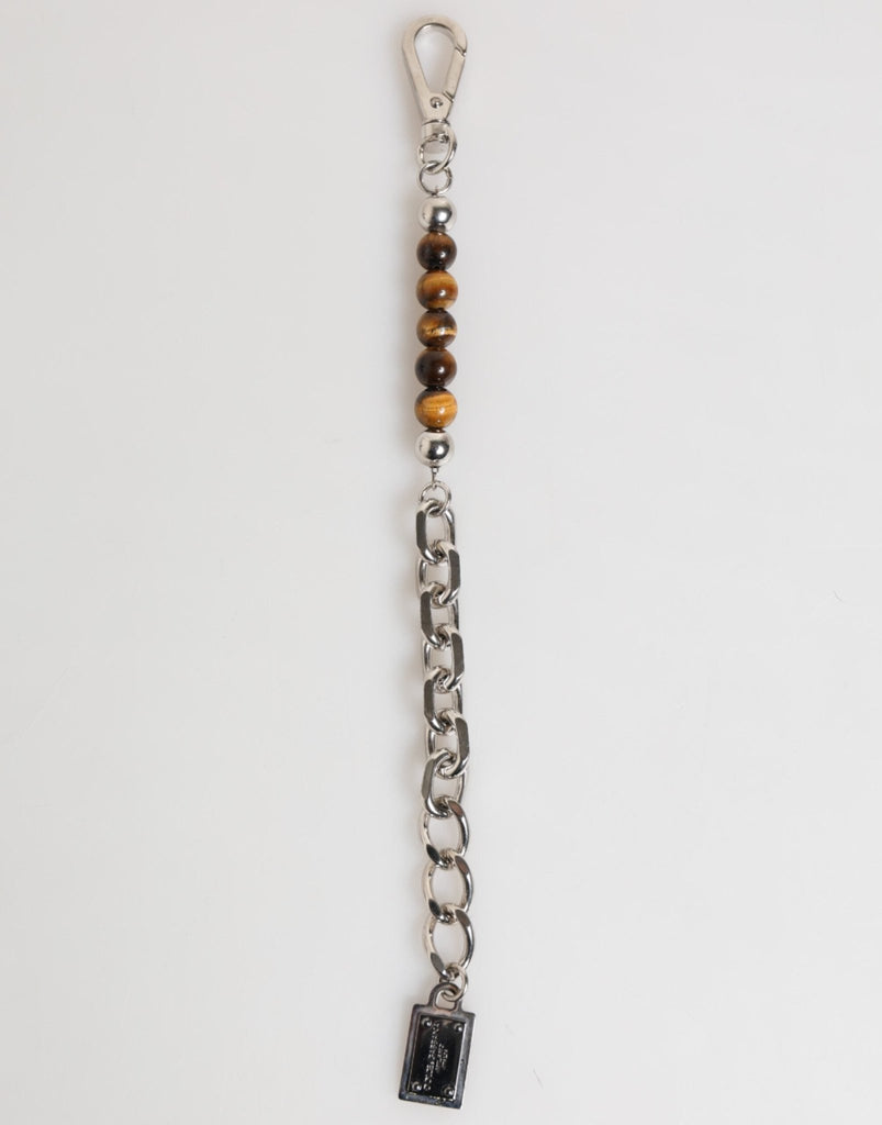 Dolce & Gabbana Silver Chain Brass Beaded Lobster Clasp Logo Men Bracelet - Beyzy Store - Dolce & Gabbana