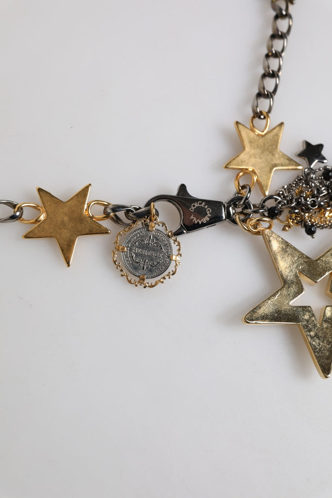 Dolce & Gabbana Silver Gold Brass Embellished Waist Chain Belt - Beyzy Store - Dolce & Gabbana
