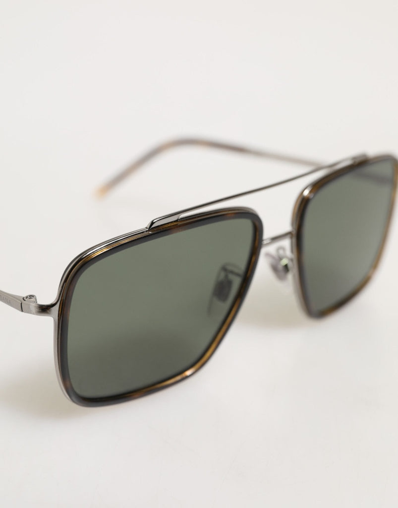 Dolce & Gabbana Silver Metal Frame Polarized Navigator Sunglasses - Beyzy Store - Dolce & Gabbana