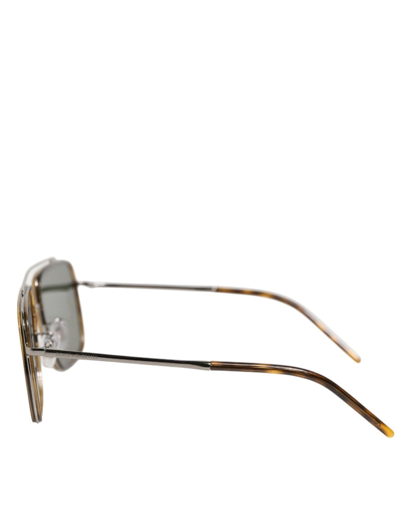 Dolce & Gabbana Silver Metal Frame Polarized Navigator Sunglasses - Beyzy Store - Dolce & Gabbana