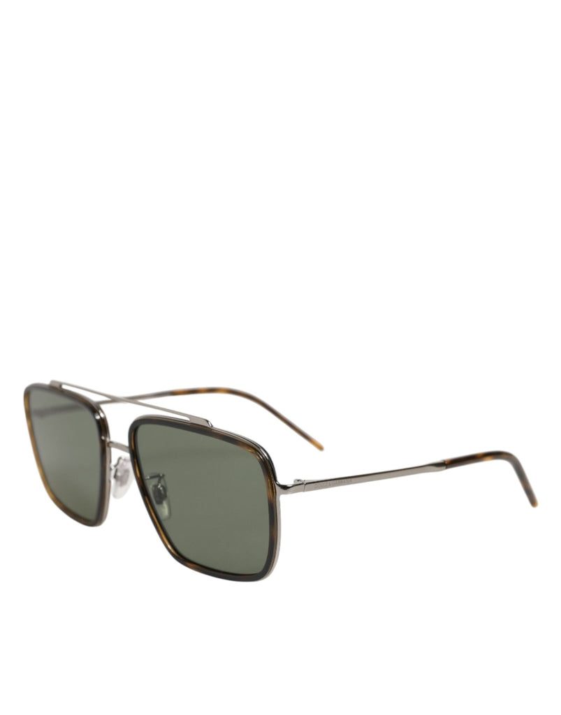 Dolce & Gabbana Silver Metal Frame Polarized Navigator Sunglasses - Beyzy Store - Dolce & Gabbana
