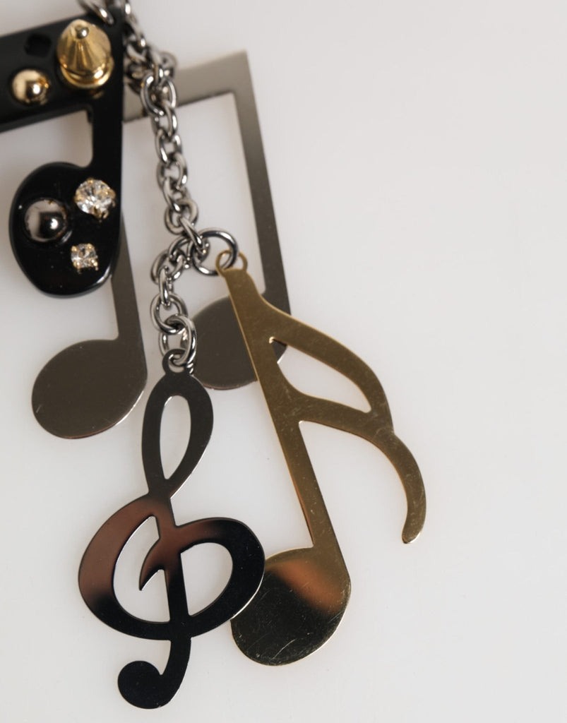 Dolce & Gabbana Silver Musical Note Key Holder Keychain Bag Charm Keyring - Beyzy Store - Dolce & Gabbana