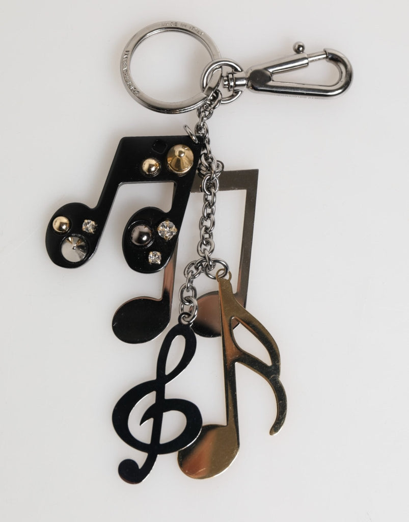 Dolce & Gabbana Silver Musical Note Key Holder Keychain Bag Charm Keyring - Beyzy Store - Dolce & Gabbana