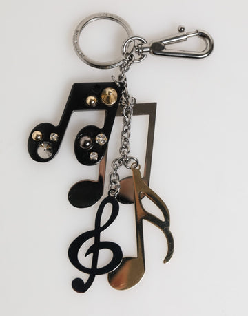 Dolce & Gabbana Silver Musical Note Key Holder Keychain Bag Charm Keyring - Beyzy Store - Dolce & Gabbana