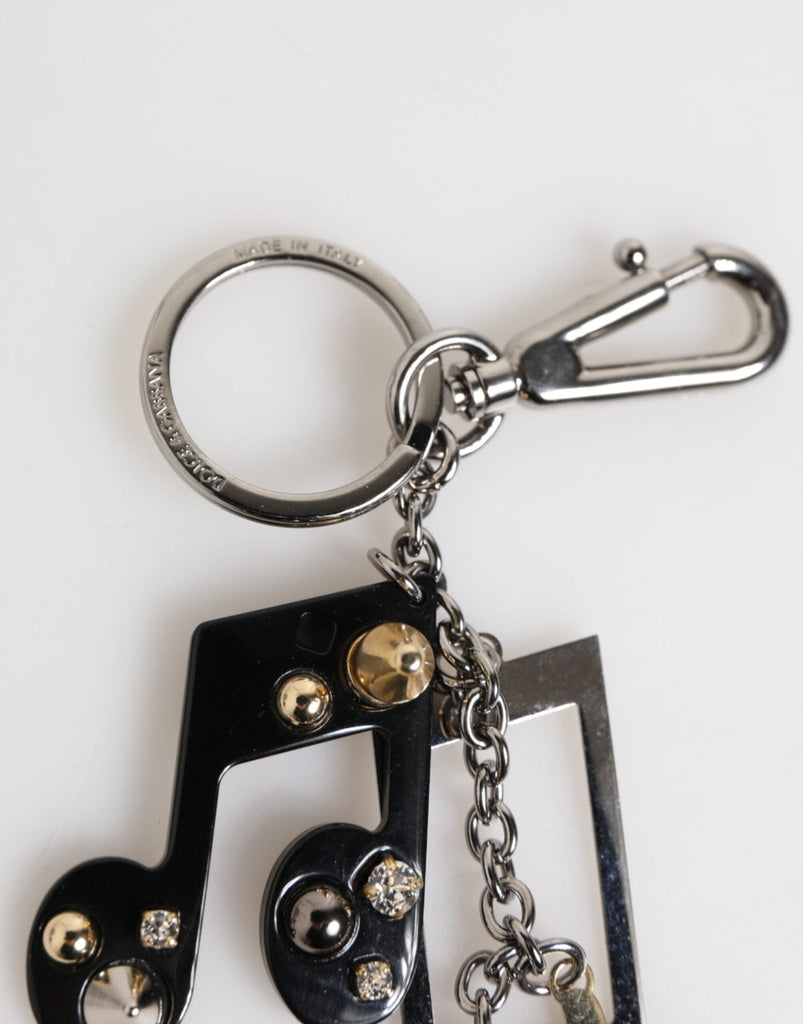 Dolce & Gabbana Silver Musical Note Key Holder Keychain Bag Charm Keyring - Beyzy Store - Dolce & Gabbana