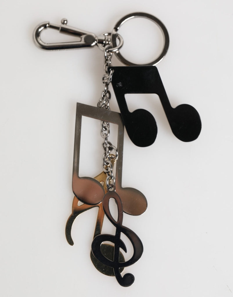 Dolce & Gabbana Silver Musical Note Key Holder Keychain Bag Charm Keyring - Beyzy Store - Dolce & Gabbana