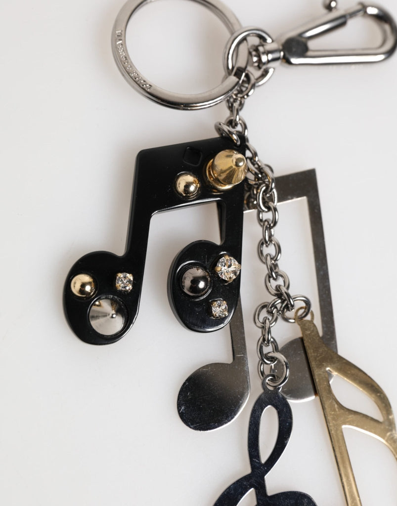 Dolce & Gabbana Silver Musical Note Key Holder Keychain Bag Charm Keyring - Beyzy Store - Dolce & Gabbana