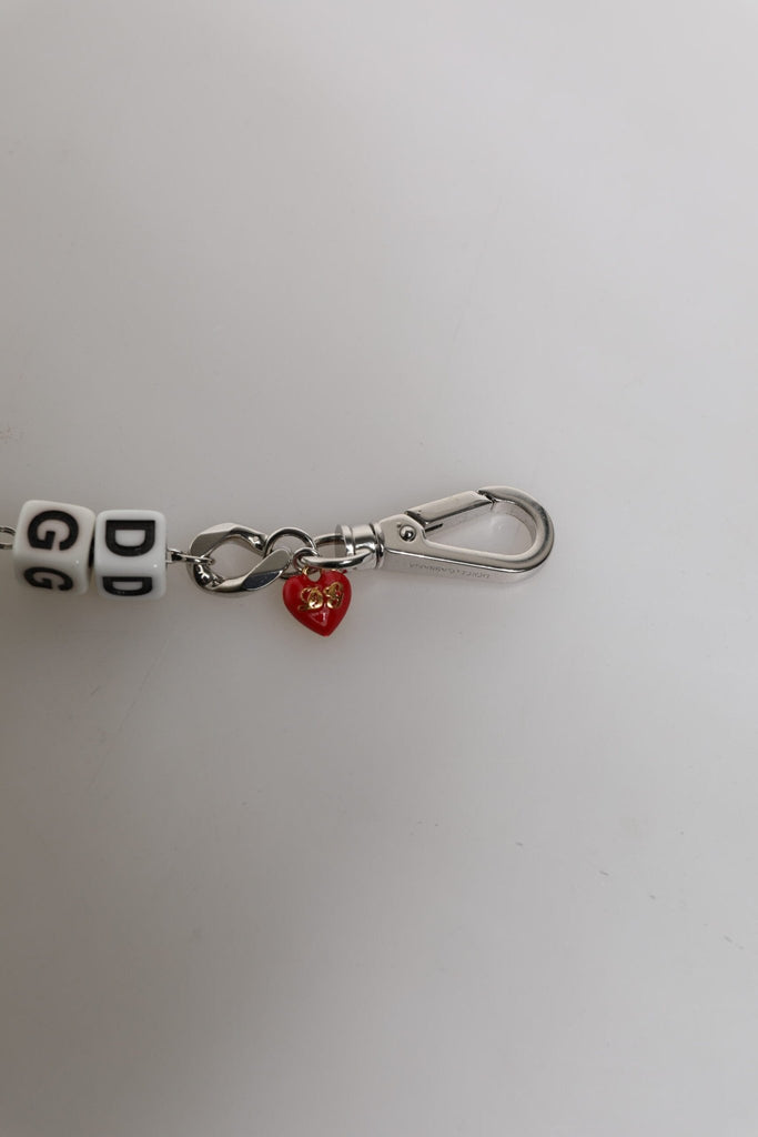 Dolce & Gabbana Silver Tone Brass Bead Dice Logo Embellish Charm Bracelet - Beyzy Store - Dolce & Gabbana