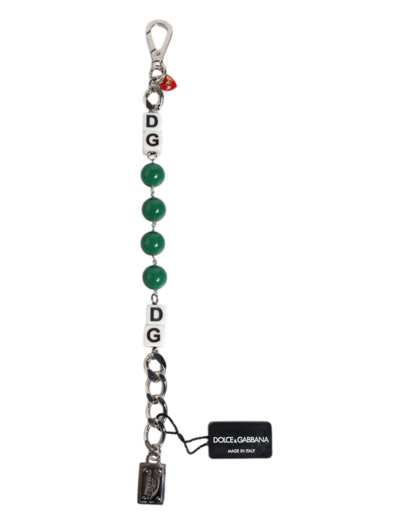 Dolce & Gabbana Silver Tone Brass Bead Dice Logo Embellish Charm Bracelet - Beyzy Store - Dolce & Gabbana