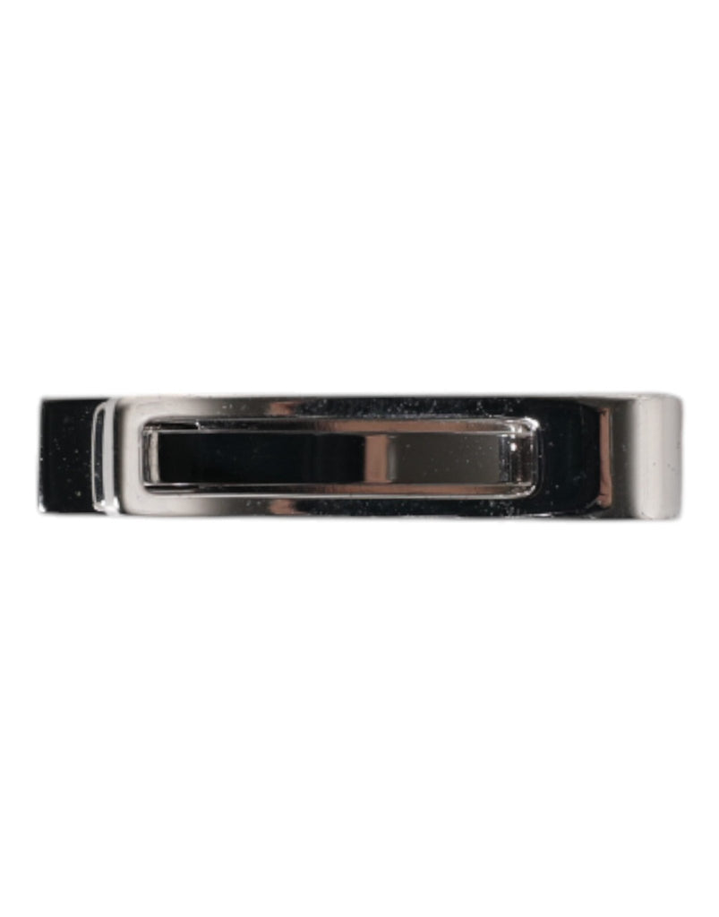 Dolce & Gabbana Silver Tone Brass Logo Branded Tie Clip Bar - Beyzy Store - Dolce & Gabbana