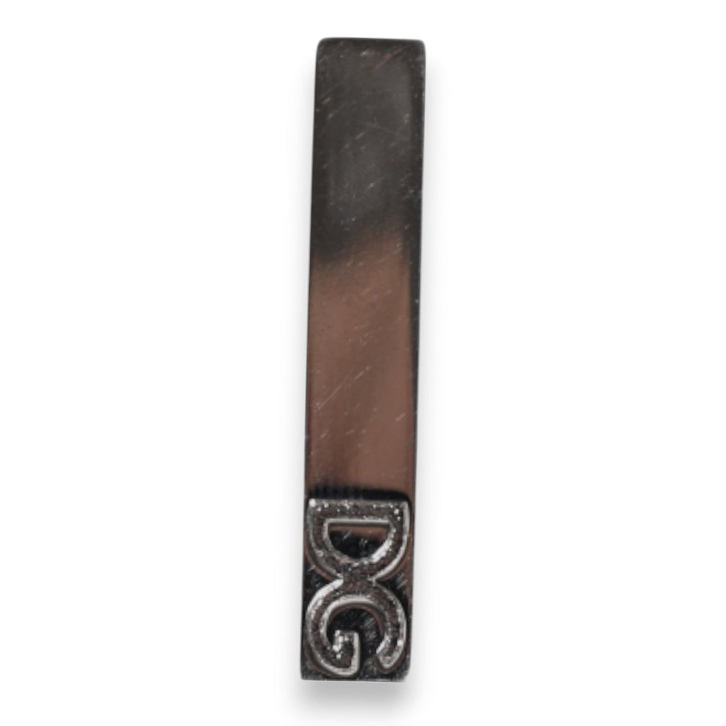 Dolce & Gabbana Silver Tone Brass Logo Branded Tie Clip Bar - Beyzy Store - Dolce & Gabbana